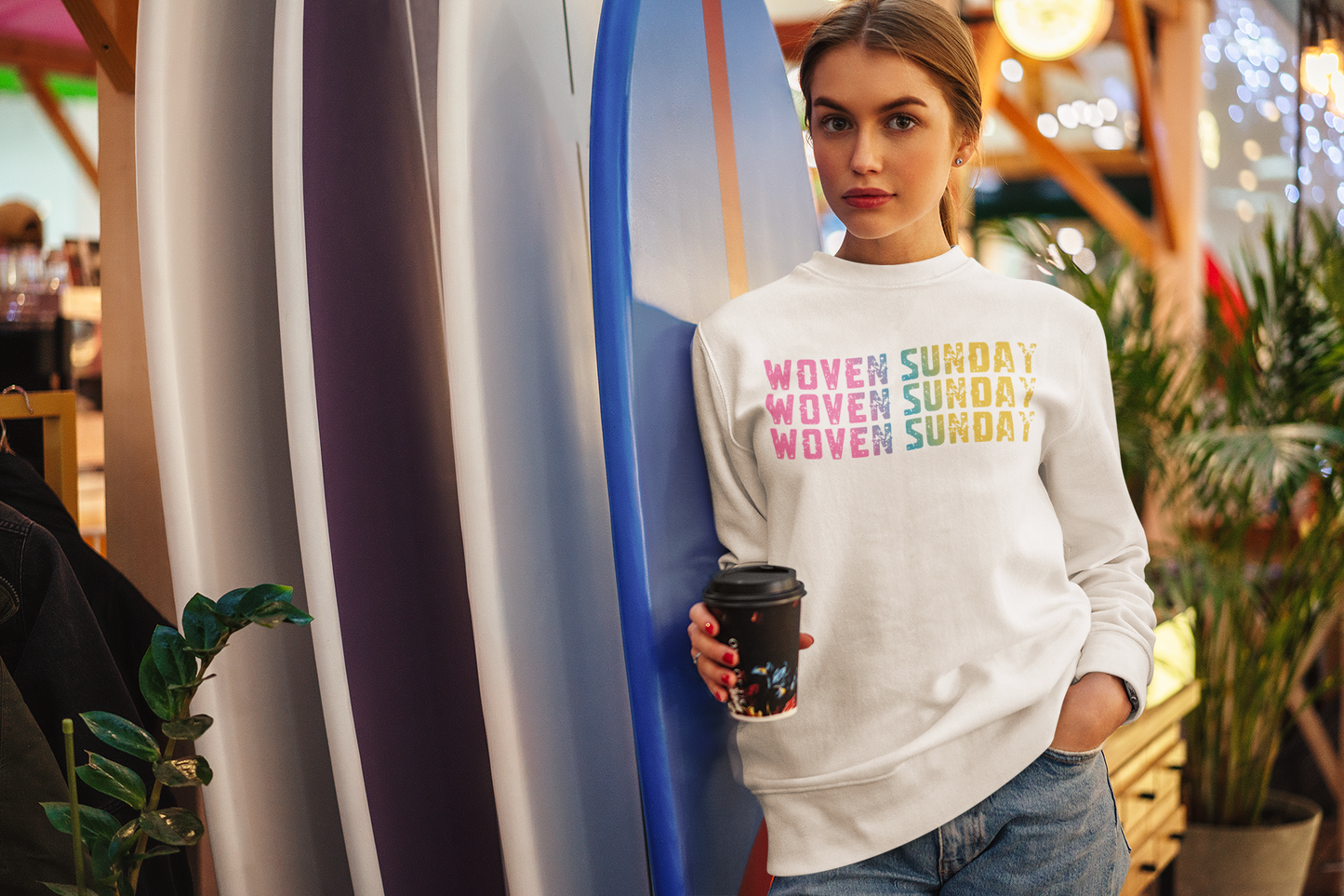 Technicolor Hang Ten Sunwashed Crew