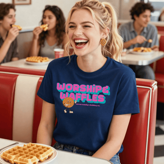 Confetti-Betty  Worship+Waffles Sunday Tee